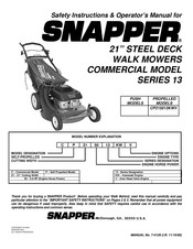 Snapper 13 Series Operator's Manual