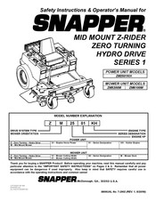 Snapper Series 1 Operator's Manual