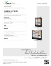 True FLM-81-TSL01 Installation Manual
