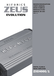 Hifonics Zeus Evolution ZXE4000/1 User Manual