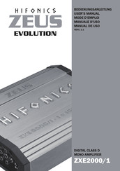 Hifonics Zeus Evolution ZXE2000/1 User Manual