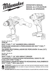 Milwaukee M18 FUEL 2706-20 Operator's Manual