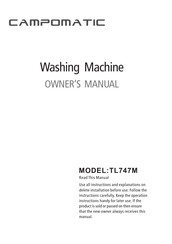 Campomatic TL747M Owner's Manual