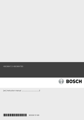 Bosch HBC86K7 3 Series Instruction Manual