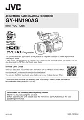 JVC GY-HM190AG Instructions Manual