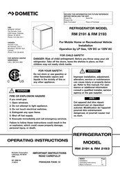 Dometic RM2191 Manual