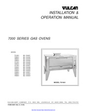 Vulcan-Hart ML-104491 Installation & Operation Manual