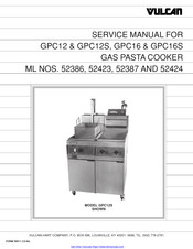 Vulcan-Hart 52423 Service Manual
