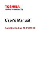 Toshiba Satellite Radius 15 P50W-C User Manual