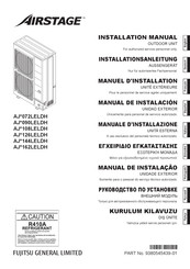Fujitsu AIRSTAGE AJ 162LELDH Series Installation Manual