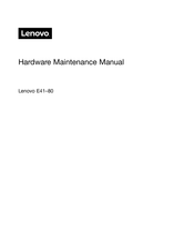 Lenovo E41-80 Hardware Maintenance Manual