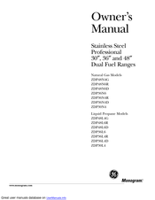 GE Monogram ZDP30N4 Owner's Manual