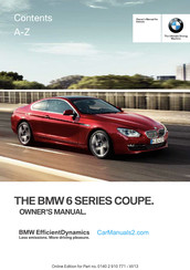 BMW 6 COUPE 2014 Series Owner's Manual