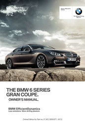 BMW 6 COUPE 2014 Series Owner's Manual