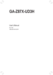 Gigabyte GA-Z87X-UD3H User Manual