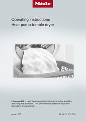 Miele TWD 364 WP Operating Instructions Manual