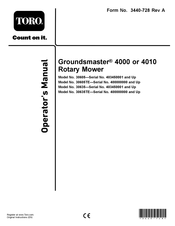 Toro Groundsmaster 4000 Operator's Manual