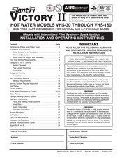 Slant/Fin VHS-30EP Installation And Operating Instructions Manual
