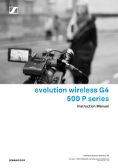 Sennheiser evolution wireless G4 500 P Series Instruction Manual