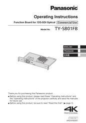 Panasonic TY-SB01F Operating Instructions Manual