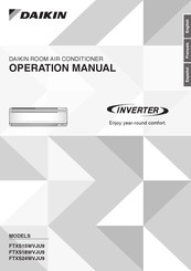 Daikin FTXS18WVJU9 Abbreviated Operation Manual