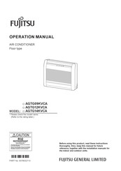 Fujitsu AGTG12KVCA Operation Manual