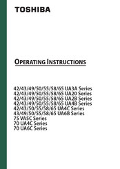 Toshiba 42 UA3A Series Operating Instructions Manual