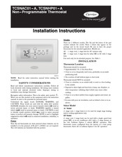 Carrier TCSNAC01-A Installation Instructions Manual