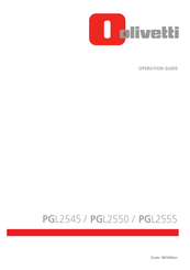 Olivetti PGL2545 Operation Manual