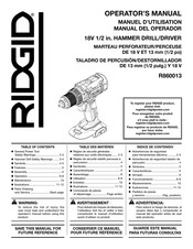 RIDGID R860013 Operator's Manual