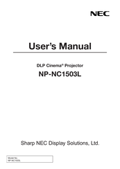 NEC Cinema NP-NC1503L User Manual