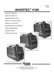 Lincoln Electric INVERTEC V160 Operator's Manual