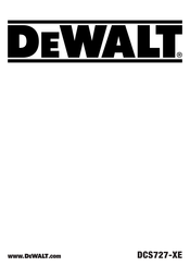 DeWalt DCS727-XE Original Instructions Manual