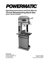 Powermatic PM1500T Operating Instructions And Parts Manual