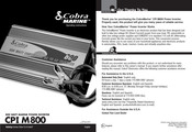 Cobra MARINE CPI M800 Operating Instructions Manual