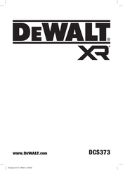 DeWalt XR DCS373 Manual