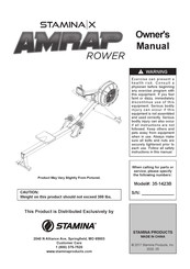 Stamina X AMRAP ROWER 35-1423B Owner's Manual