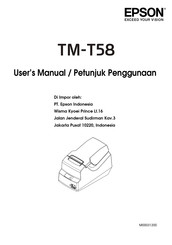 Epson TM-T58 User Manual