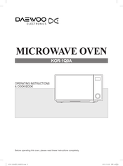 Daewoo KOR-1Q0A Operating Instructions & Cook Book