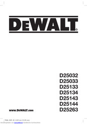 DeWalt D25134 Manual