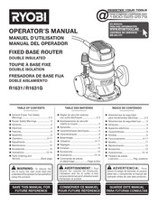Ryobi R1631 Operator's Manual