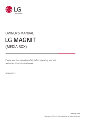 LG Magnit MSAD-0072 Owner's Manual