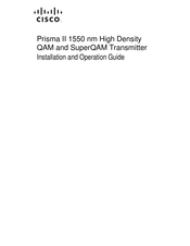 Cisco Prisma II 1550 nm Installation And Operation Manual
