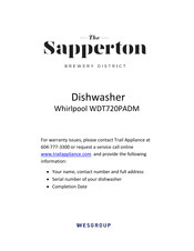 Whirlpool WDT720PADM User Instructions