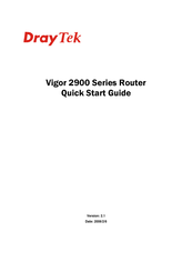 Draytek Vigor 2900 Series Quick Start Manual