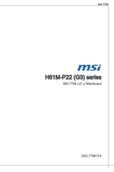 MSI H61M-P22 G3 Series Manual
