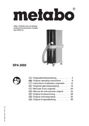 Metabo SPA 2002 Original Operating Instructions