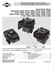 Briggs & Stratton 12X800 Series Operator Owner's Manual