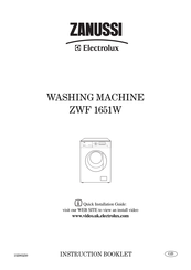 Zanussi Electrolux ZWF 1651W Instruction Booklet