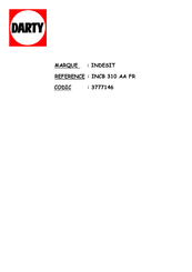 Indesit INCB 310 AA FR Operating Instructions Manual